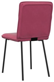 Cadeiras de jantar 2 pcs veludo vermelho tinto