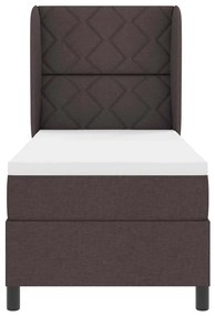 Cama Box com Colchão - Castanho, 80x200 cm, Tecido