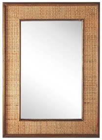 Espelho de parede com moldura castanho claro 54 x 74 cm IGUALA Beliani