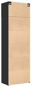 Armário de arrumação 70x42,5x225 cm derivados de madeira preto
