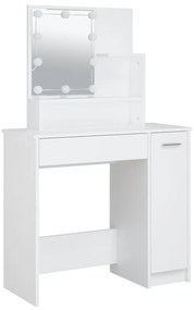 Toucador com LEDs 86,5x35x136 cm cor branco