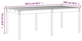17 pcs conjunto de jantar para jardim madeira de douglas maciça