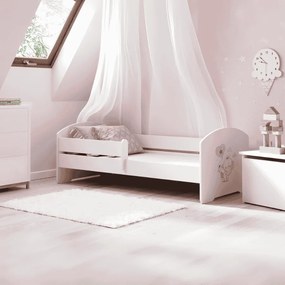 Cama infantil Luk elefante 140x70 branca - colchão e estrado incluído