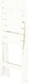 Cadeiras de jardim dobráveis 2 pcs plástico branco