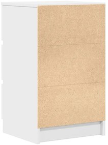 Mesa de cabeceira com 3 gavetas 39x35x65 cm branco