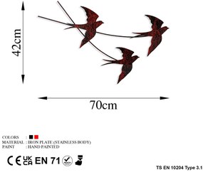 Acessório de Parede Decorativo Wallow – Multicolor – 42 x 70 cm