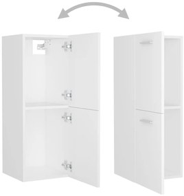 Conjunto de móveis de casa de banho derivados de madeira branco