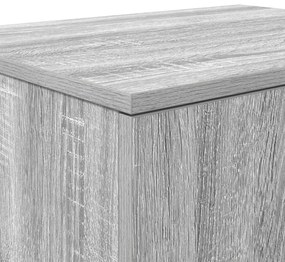 Armário de Armazenamento vidaXL Cinza Sonoma 127x41x40 cm Madeira Estr