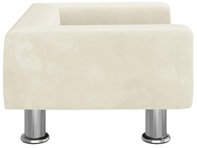 Cama para cães 50x40x26,5 cm veludo cor creme