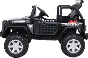 Jipe elétrico para Crianças 12V Jeep BEAST 4x4, Rodas de espuma EVA, Assento Couro ecológico Preto