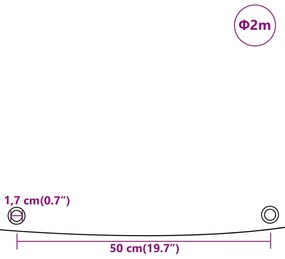Lona Ø 2 m 650 g/m² branco