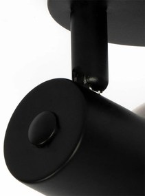 LED Foco de teto inteligente preto com vidro fumado, Wi-Fi P45 - Vidro Art Deco