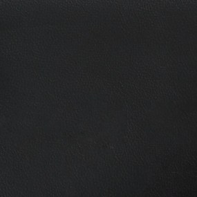Sofá 3 lugares + almofadas decoração 180 cm couro artif. preto