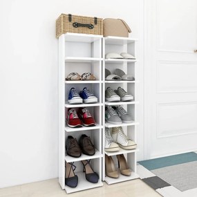 Sapateiras 2 pcs 27,5x27x102 cm derivados de madeira branco