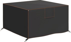 Outsunny Capa de proteção para móveis de jardim resistente ao inverno, impermeável, anti-UV, lona em tecido Oxford 420D 125x125x74cm Preto | Aosom Portugal