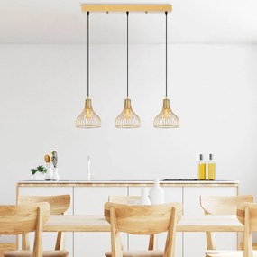Chandelier Telyildo – Dourado Brilhante – 70 x 20 x 117 cm