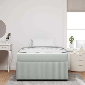 Estrutura de cama com colchão Cinzento-claro 120 x 200 cm