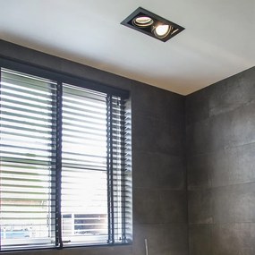 Foco embutido preto ajustável AR111 2 luzes - Oneon