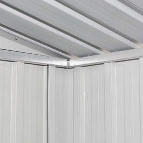 Abrigo de jardim 204x132x186 cm aço castanho