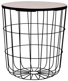 vidaXL Mesa de centro Ø 39,5 cm preto