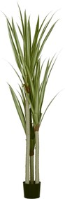 HOMCOM Mandioca Artificial 39 Folhas Realistas Decoração Casa Moderna Ø17x190 cm Verde | Aosom Portugal