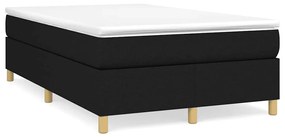 Cama boxspring com colchão 120x190 cm tecido preto