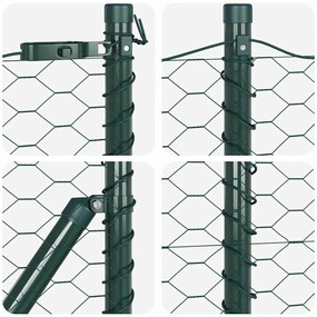 Cerca Hexagonal vidaXL Verde 0.8x50 m Aço