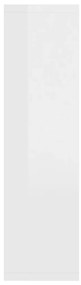 Armário espelhado com LED 76x15x55 cm branco brilhante