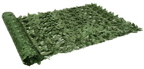 vidaXL Tela de varanda com folhas verde-escuras 200x150 cm