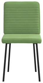 Cadeiras de jantar 6 pcs veludo verde-claro