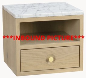 Mesa de cabeceira de parede com tampo em mármore Whitmore