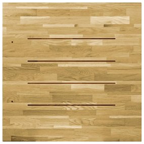 Tampo de mesa madeira de carvalho maciça quadrado 23 mm 80x80cm