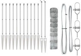 Cerca de Campo 0,8x25 m Aço Galvanizado