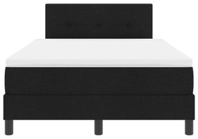 Cama Box Spring com Colchão e LED Preto 120x190 cm Tecido