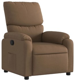Cadeira reclinável tecido castanho