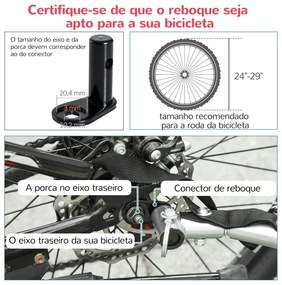 HOMCOM Reboque de Bicicleta 2 EM 1 para crianças de 2 lugares com Amortecedores Convertível em carrinho com barra e kit de corrida 129x85x105cm Vermelho