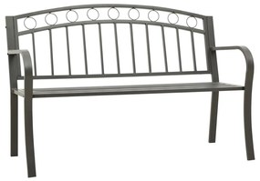 Banco de jardim 120 cm aço cinzento