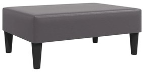 2 pcs conjunto de sofás couro artificial cinzento