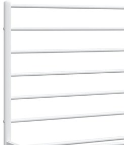 Estrutura de cama com cabeceira 150x200 cm metal branco