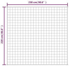 Manta pesada 11 kg 220x230 cm tecido cinzento