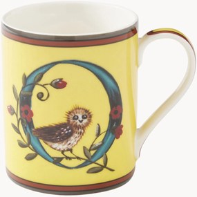 Caneca em porcelana fina Alphabet A