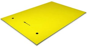 Colchão flutuante piscina, praia de espuma XPE ecológico com cabeça enrolável adequado para 3-5 pessoas 270 x 180 x 3,5 cm Amarelo