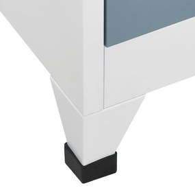 Cacifo aço 90x45x180 cm cinza-claro e cinza-escuro