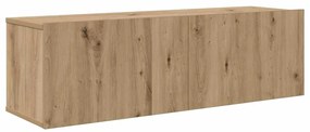 Conjunto de móvel de TV com prateleira 8 pcs carvalho artisiano