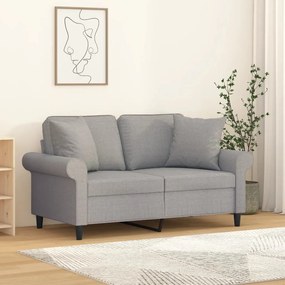 Almofadas decorativas 2 pcs 40x40 cm tecido cinzento-claro