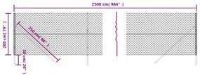 Cerca de arame 2x25 m verde