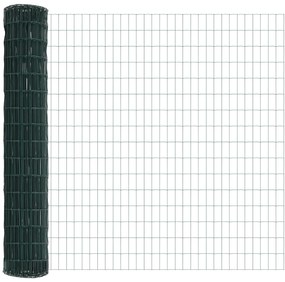 Cerca Euro com 7 Postes Flangeados 1.5x10 m Aço Galvanizado