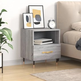 vidaXL Mesa cabeceira 40x35x47,5 cm derivados madeira sonoma cinza
