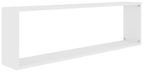 Prateleiras parede forma cubo 4pcs deriv. madeira 100x15x30 cm