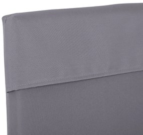 Almofada para Baloiço de 2 Peças Almofada para Baloiço de Assento e Encosto Acolchoado 130x45x5 cm Cinza